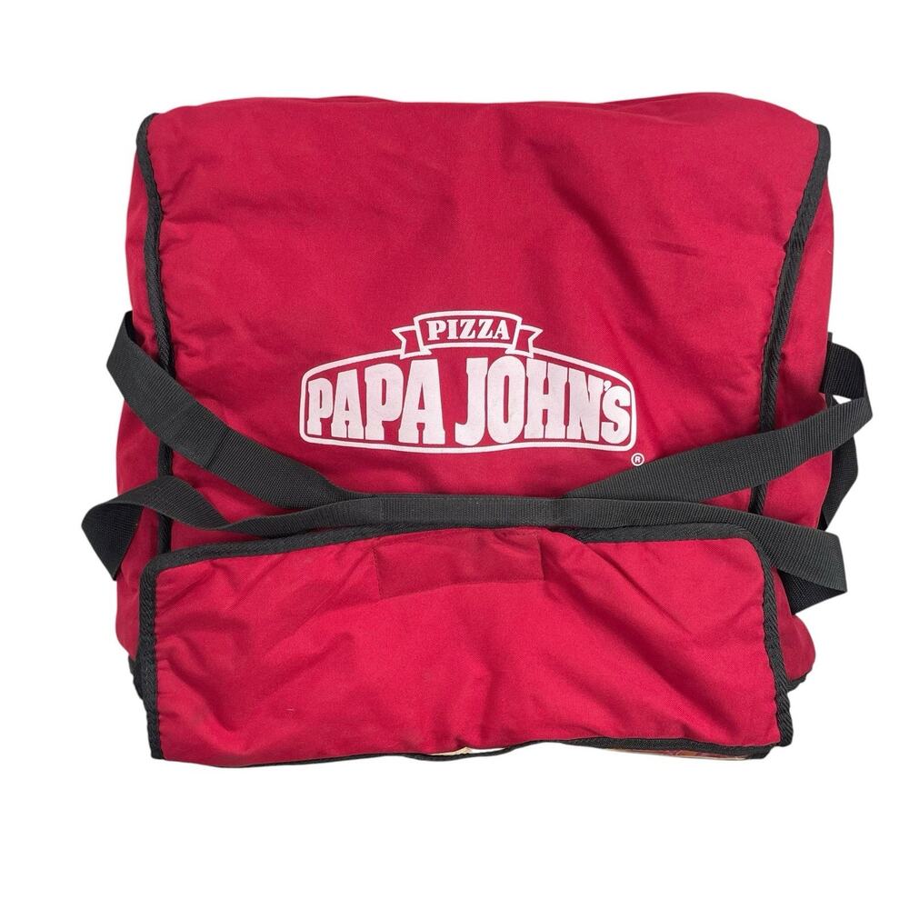 Official Papa John’s Pizza Insulated Thermal Large Red Delivery Dash Hot Bag